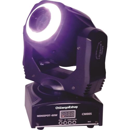 Cabeza robotica 60w spot gobos con tira de luz bbb