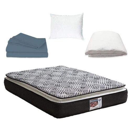 Colchón Matrimonial Spring Air Omega + Sábanas +Protector +Almohada CZD