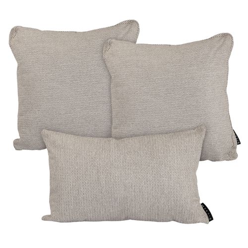 Set de 3 Cojines Decorativos Dicasa Rivo + ZitaOne +DeltaOne Beige CZD