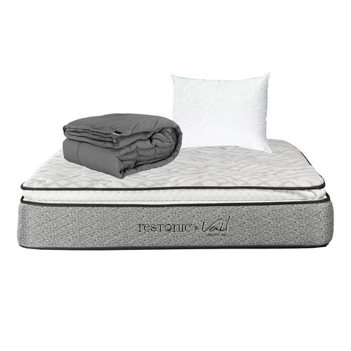 Colchón Individual Restonic Vail + Almohada Osos + Edredón Homy CZD