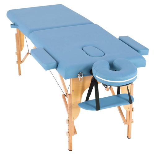 Cama De Masaje Portatil Onof Camilla Pestañas Profesional (Azul)