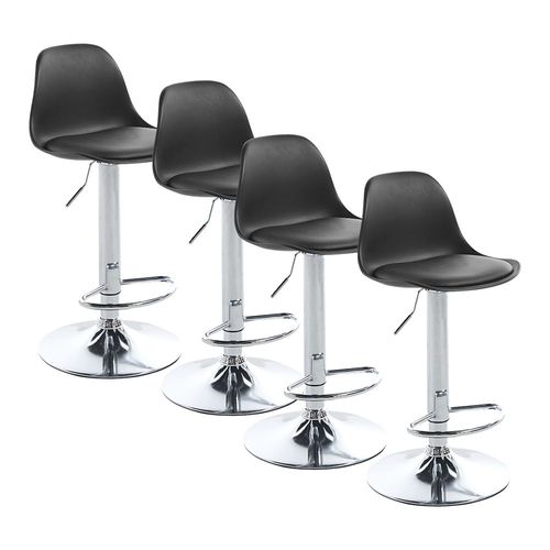 SET DE 4 BANCOS TIPO EAMES COLOR NEGRO