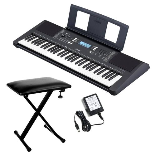 Yamaha Teclado PSRE283SET, paquete con banco para pianista DF019
