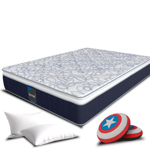 Colchon Matrimonial Dormez Ortopedico + Cojin Super Heore + 2 Almohada