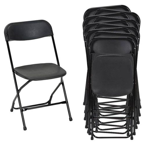 SET DE 10 SILLAS PLEGABLES PARA EVENTOS COLOR NEGRO