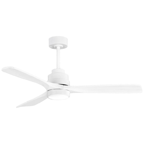 Ventilador decorativo 52" / luz LED de 18W integrada y control de 6 vel. Mod. Viena Blanco -Blanco