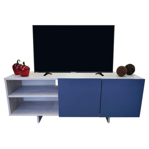 Centro de Entretenimiento Suecia Mueble para TV de 50\ Blanco Nordico Azul