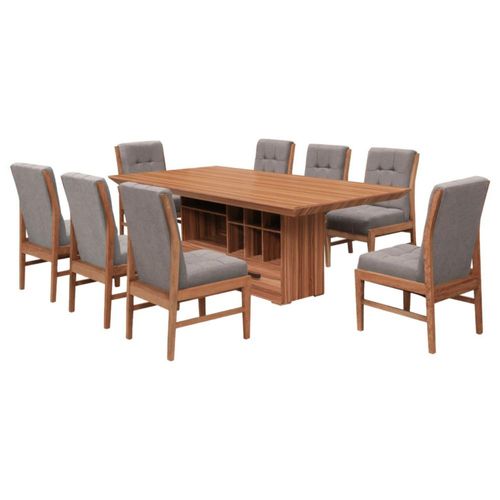 Comedor 8 Sillas Ambar Nogal Kessa Muebles