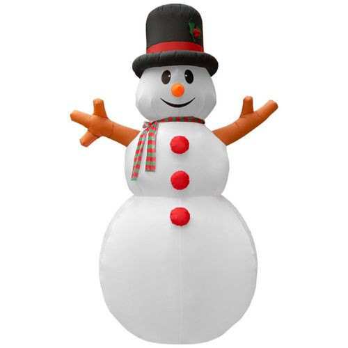 Inflable de Navidad mono de nieve SNOWMAN mega gigante 4m de alto con luces led
