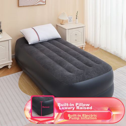 Colchón inflable individual doble capa con bomba eléctrica INTEX