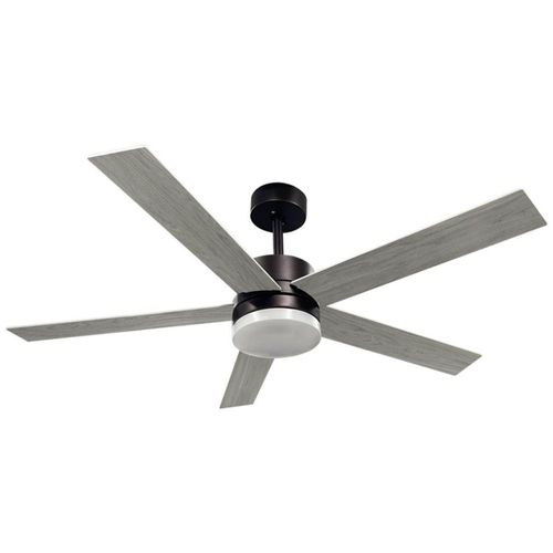 Ventilador de techo Moderno de 48 Pulgadas, 1.2m silencioso de 6 velocidades, Color gris 5 aspas de acabado tipo madera con control remoto,