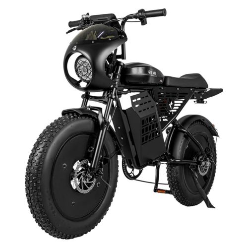 Bicicleta Electrica Rocket 7 Vel Montaña 52km/h Todo Terreno Negra