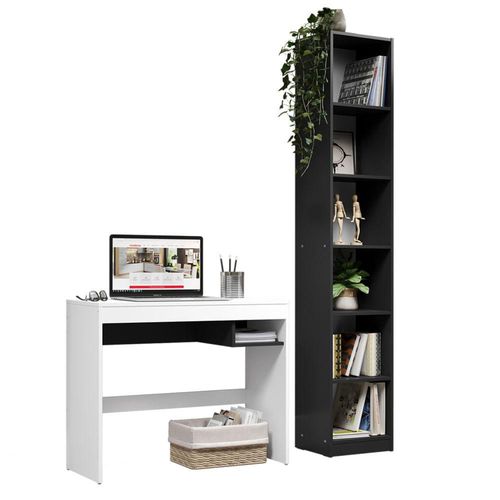 Escritorio Madesa Rubi y Librero Organizador 6906 BN