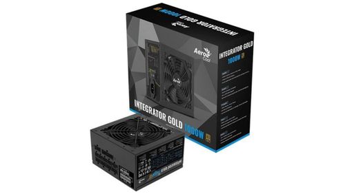 Fuente de Poder AeroCool Integrator 80 PLUS Gold, 20+4 pin ATX, 120mm, 1000W, 4711099473670