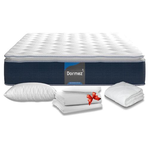 Colchon Matrimonial Dormez Economico Plus + Pack Hogar de Blancos