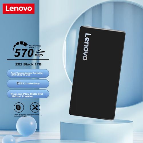 SSD Lenovo ZX2 1TB USB-C Negro