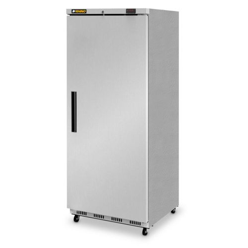 Congelador vertical Rhino, 23 pies cúbicos con puerta reversible y gas R290, eficiencia energética,  acero inoxidable, CONVESOL-23