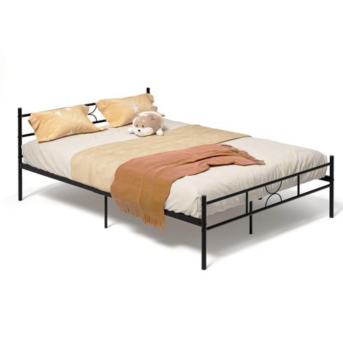 Base Cama Matrimonial Metal Negro
