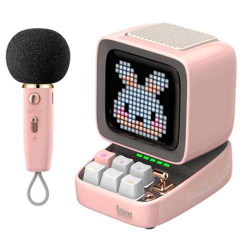Bocina Bluetooth con Micrófono Divoom DitooMic con función Karaoke, Color Rosa