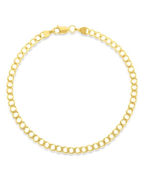 PULSERA DE ORO AMARILLO 14K 1X1 (19CM - 3.8MM APROX.)