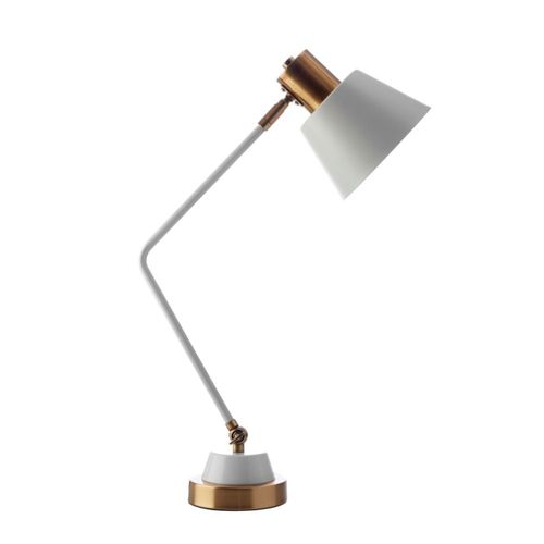 Lámpara De Mesa Ajustable Decolamp Ideal Para Lectura Blanca