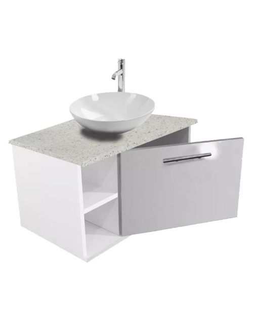 Gabinete Baño Pared Tipo Granito Organizador MDF Moderno