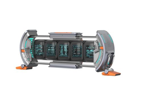 Reloj Digital inteligente Pixel Art Divoom Times Gate, de escritorio con 5 pantallas IPS, control por APP (Plata)