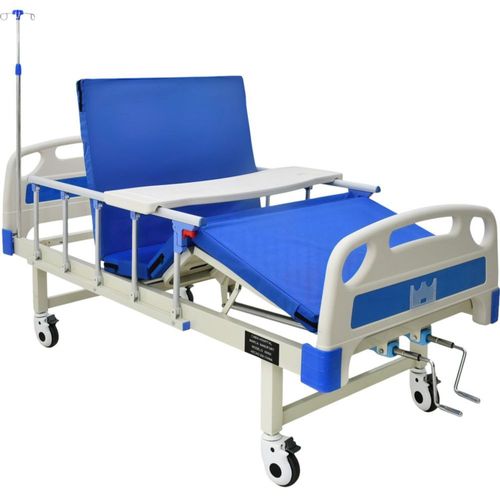 Cama Hospitalaria Manual + Barandal Mesa Porta Suero Colchon Nanofort
