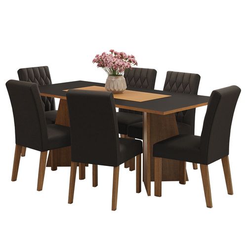 Mesa de Comedor con Mesa y 6 Sillas Madison Madesa MN