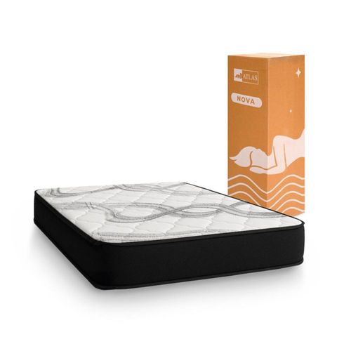 Colchón En Caja Matrimonial Nova Premium Atlas – 18 cm, Confort Medio, Blanco