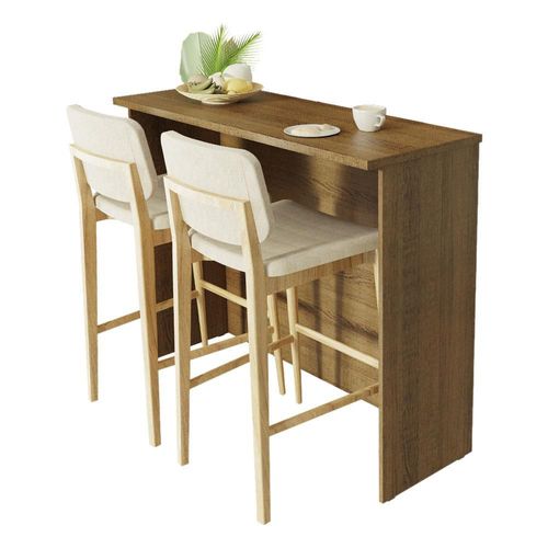 Isla Barra Comedor Desayunador Antecomedor Madesa 120 Marrón