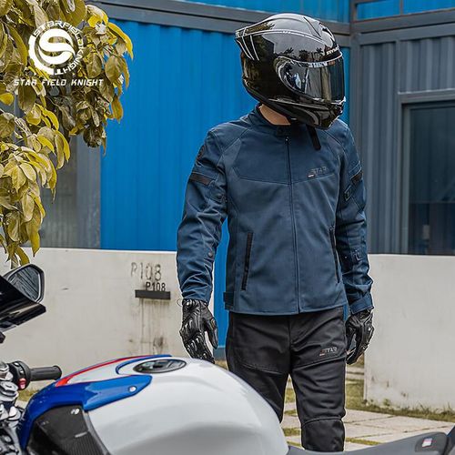 Chamarra de Malla Transpirable Azul para Hombre Talla G