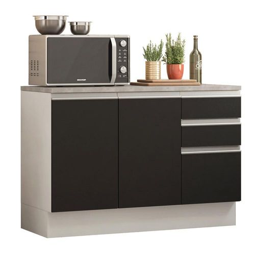 Gabinete Bajo Cocina Madesa Glamy 120cm Con Encimera BN