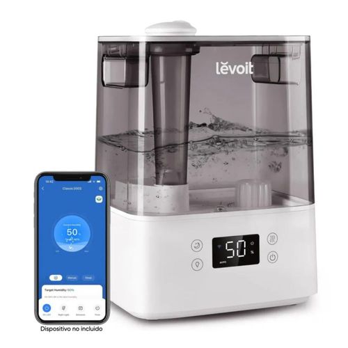 LEVOIT Humidificador ultrasónico inteligente de 6L, Classic 300S con control por APP y Alexa, modo de suspensión y automático, ultrasilencioso