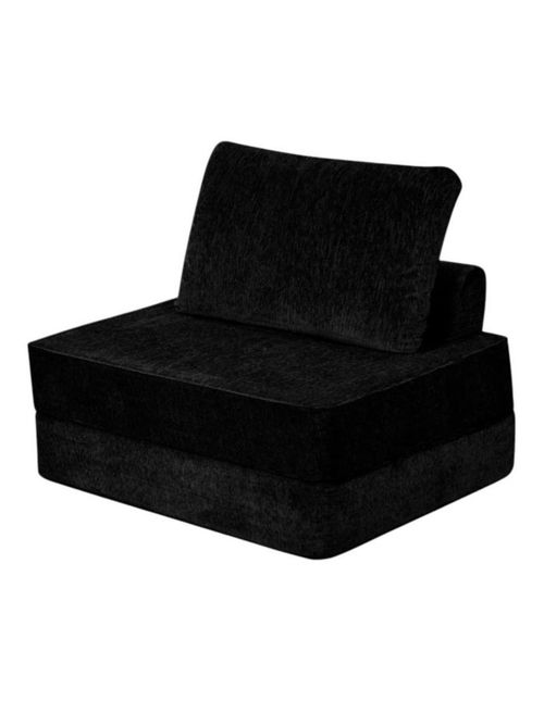 Sofá Cama Individual Flex Chenille Negro Plegable