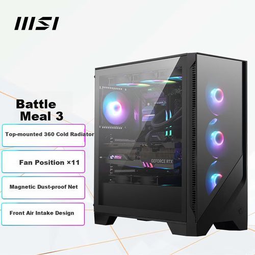 Funda Para Computadora Msi Mag Forge 320L Torre Media Atx Cristal Templado
