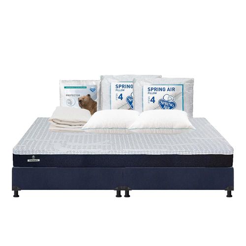 Colchón King Size Therapy+ Box+ Almohada Oso 2+ Protector Ultra TRY