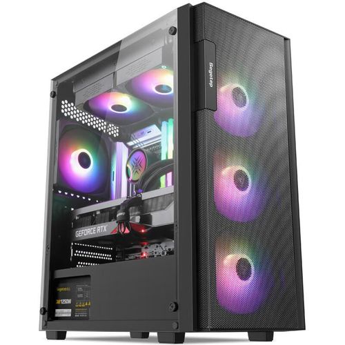 Funda Para Pc Segotep Geforcertx M-Atx Cristal Templado Negra