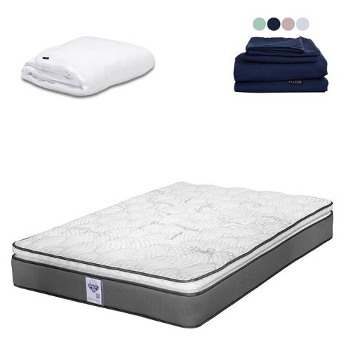 Colchón Individual Spring Air Prestige + Protector Cloud + Sábanas Softy CZD