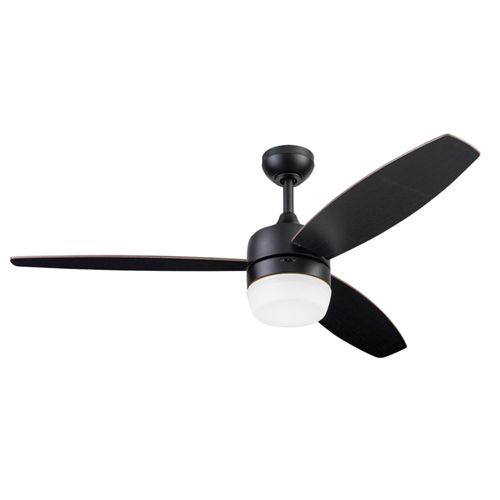 Coolfan Ventilador de Techo Smart de 52 Pulgadas con Luz LED y 3 Aspas Reversibles con Control de Cadena