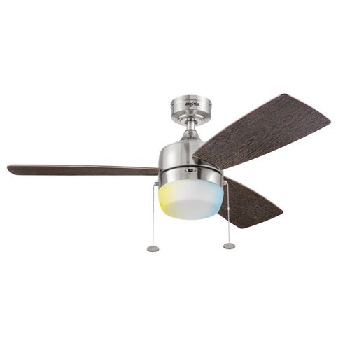 Coolfan Ventilador de Techo Luz LED 44 Pulgadas, 3 Aspas Reversibles