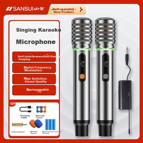 Micrófono Sansui K60 Inalámbrico Negro