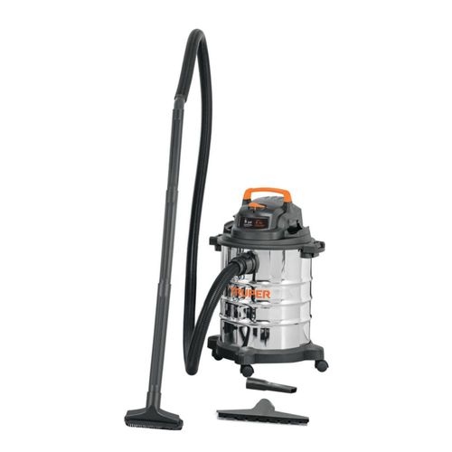 AM3K ofrece la Aspiradora seco/ mojado ASP‑5X (5 gal, acero inoxidable), potente y duradera, con cable de 6 m y 2× más succión.