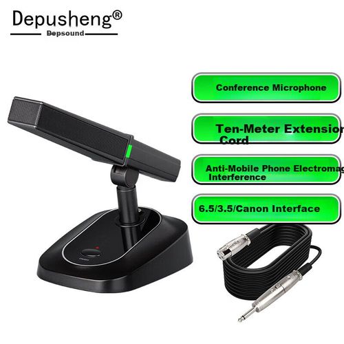 Micrófono Depusheng A11 Alámbrico Condensador 6.5 Mm Negro