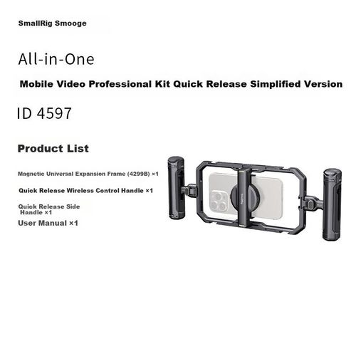 Soporte Para Smartphone Smallrig 4597 Kit Todo En Uno Portátil Con Trípode Y Micrófono