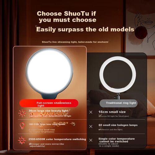 Kit Iluminación Estudio Samtogo Bg104 Led Con Trípode Y Soporte Teléfono