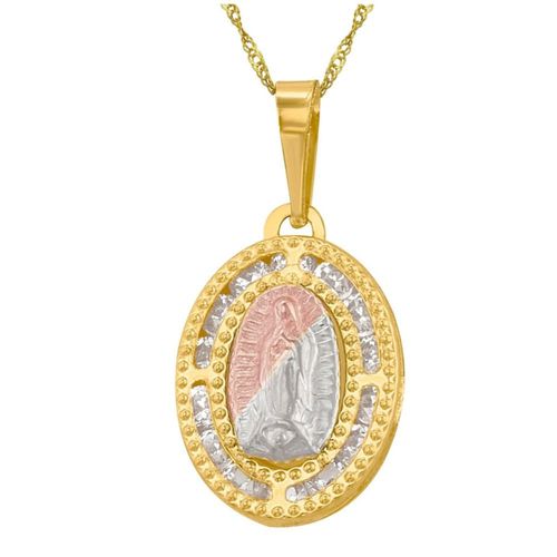 Collar Gargantilla Virgen de Guadalupe 3 colores 45cm Horoz 10K E1719 V112