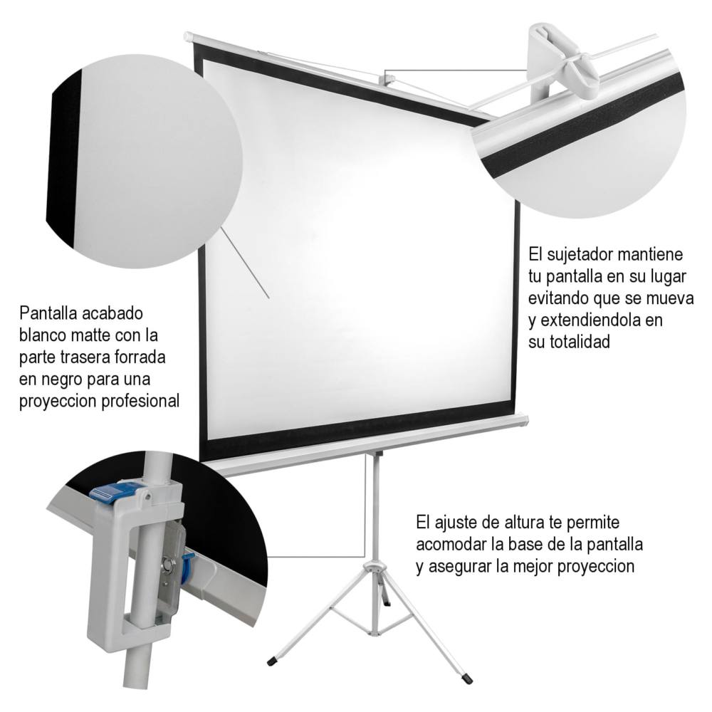 Pantalla de proyector y soporte pantalla de proyección para interiores -  VIRTUAL MUEBLES