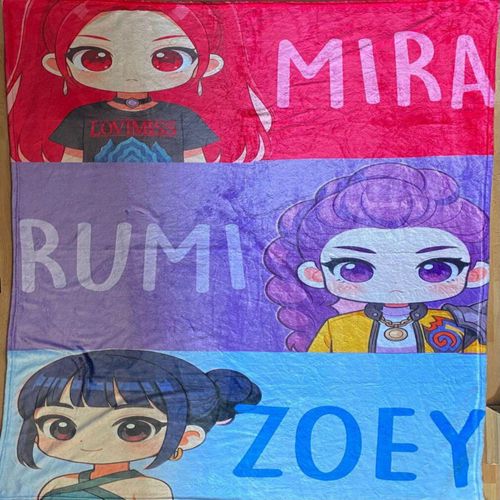 Exclusiva! Cobija Frazada Ultra Suave K-Pop Demon Hunters Guerreras Huntrix Anime Tierno Rumi Mira Zoey