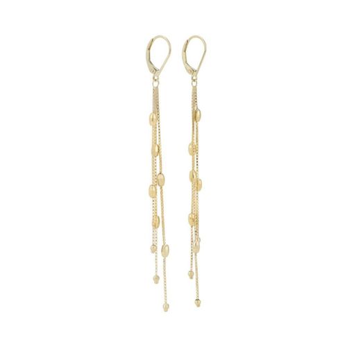 Aretes Largos Oro 14k CRISTAL JOYAS OFLAR-T565